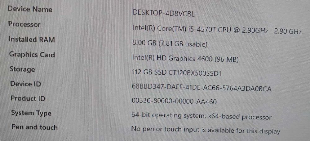 Mini PC Lenovo ThinkCentre M73 i5 gen 4