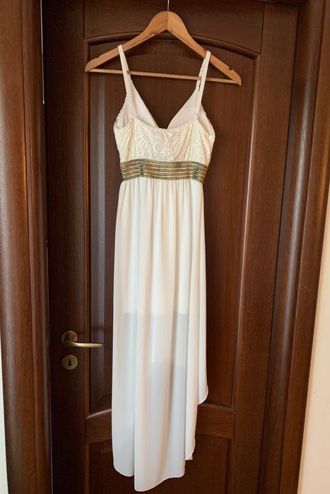 Rochie asimetrica high-low, de voal, marime XS/S