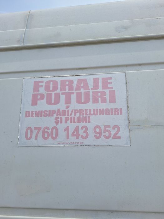 Foraje puțuri apa prelungirii denisipări și piloni