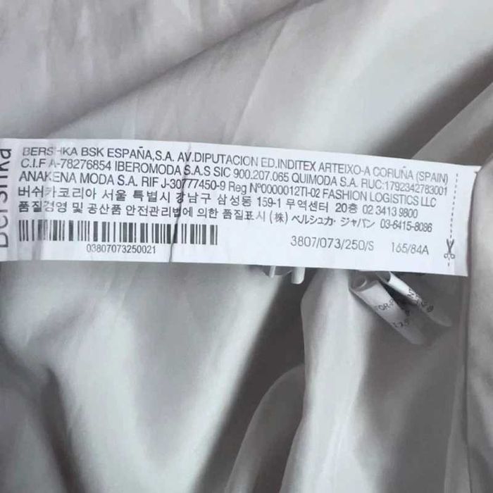 Geaca de blugi sport Bershka alb-albastru Maybe