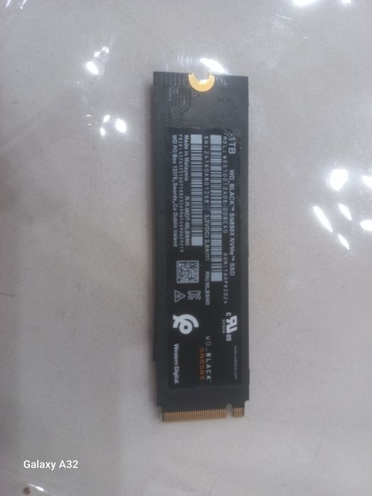 Ssd wd black sn850x sotiladi 1tb 1oy ishlatilgan 140$Kani yoq