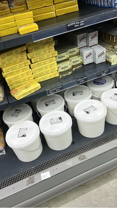 Сметана весовая ведро 5кг жирность 20%