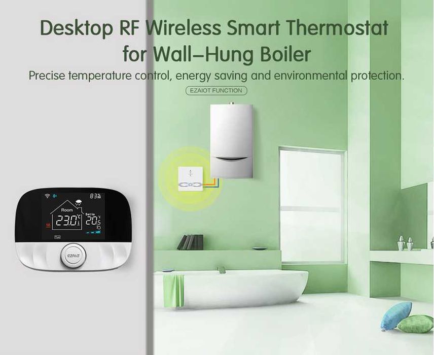 Termostat ambient centrala gaz, electrica, boiler, RF și WIFI, Tuya