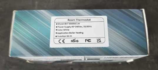 Termostat incastrat Wi-Fi Smart Serie 8000 pentru centrală, touchscreen + control din telefon. (ALB)