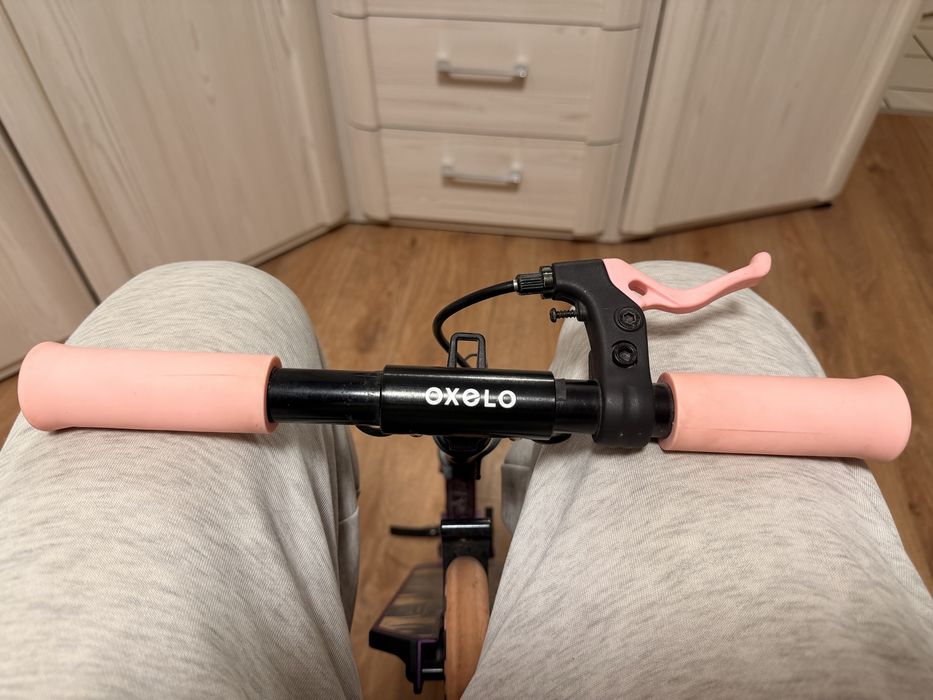 Детска тротинетка oxelo mid 5 лилава с окачване  и каска oxelo play 7