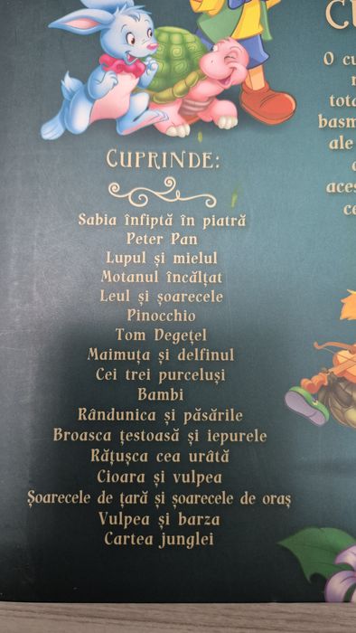 Comoara cu povesti,  carte cu 17 povesti pentru copii, frumos desenate