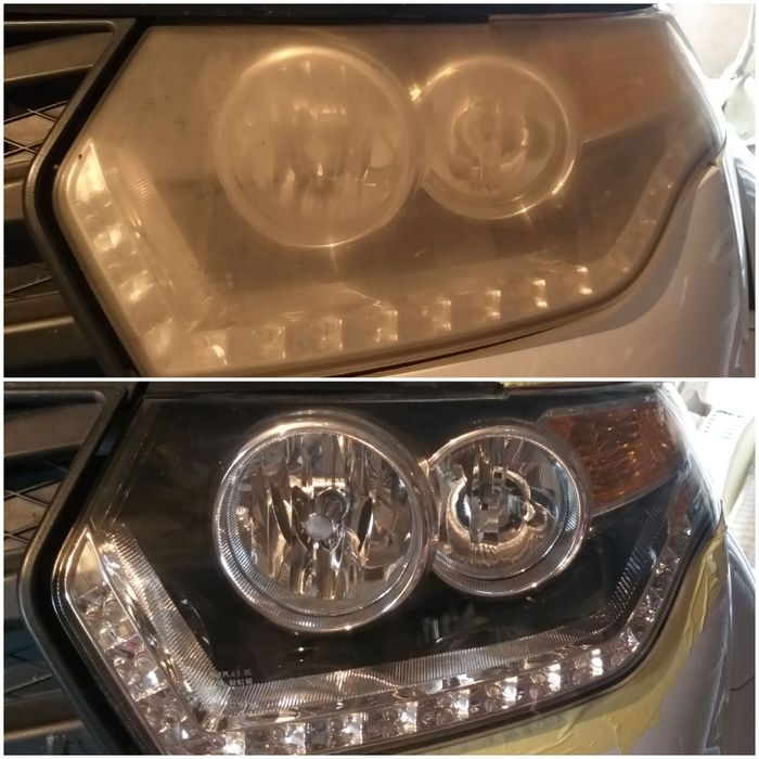 Полировка фар. Химическая