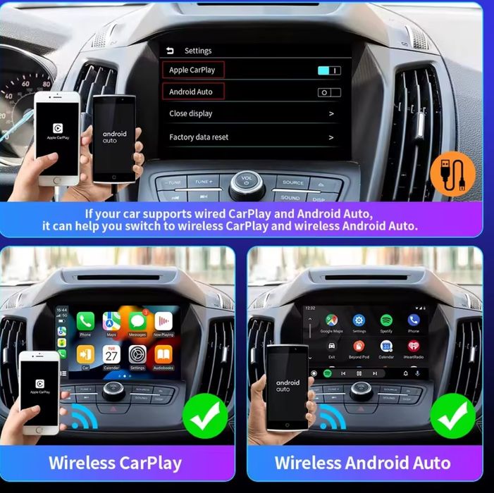 Vand wifi box EKIY Android Auto & Apple Dongle