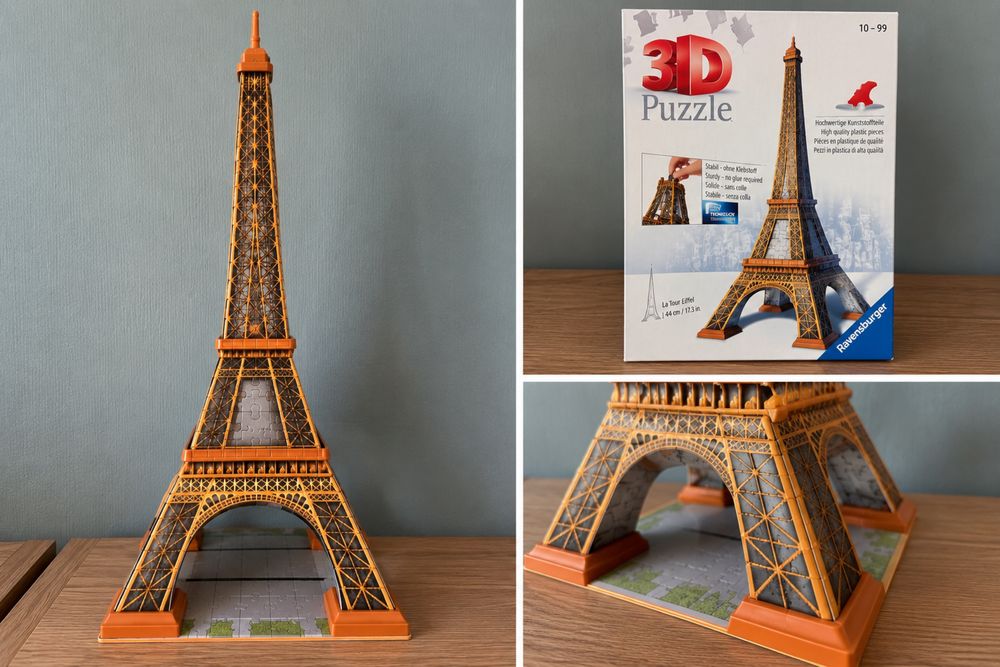 Ravensburger 3D пъзел Айфеловата кула – 216 части, 44 см
