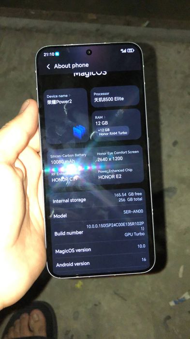 HONOR POWER 2 Telefon holati ideal batareya bomba zaryadi ancaga yetad