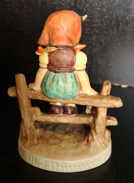 Винтидж фигурка Goebel, гръцка чаша, чиния с принт цветя