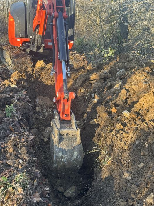 Изкопни услуги с мини багер, хоризонтални сондажи