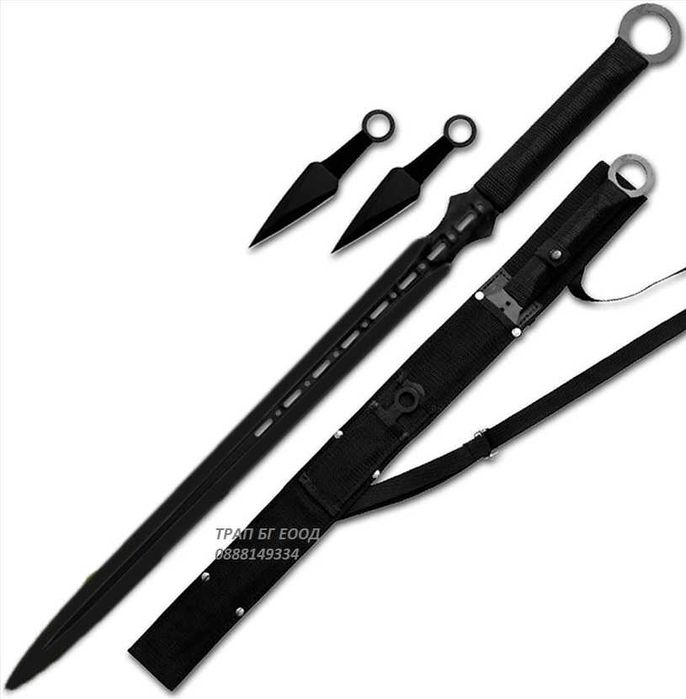 Катана Меч Нинджа с два куная Katana Sword Ninja Двуостър Мечове SW-34