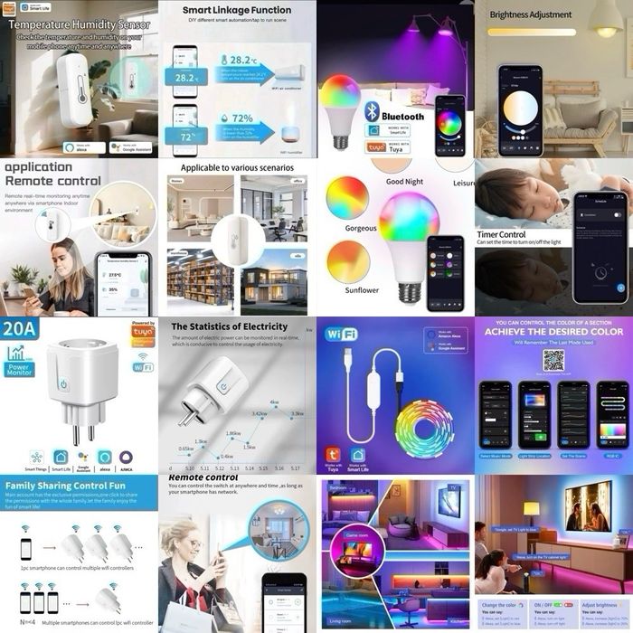 Smart prize, becuri, banda LED, sensor temperatura / umiditate