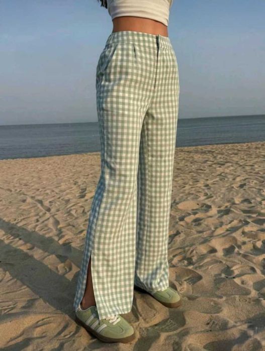 Дамски кариран панталон