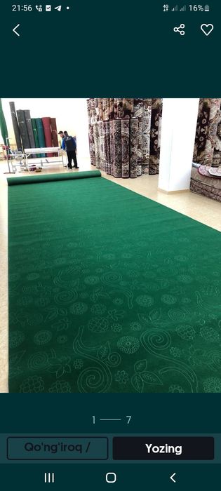 Kavralan gilam optim sotamiz ustonofka qilamiz