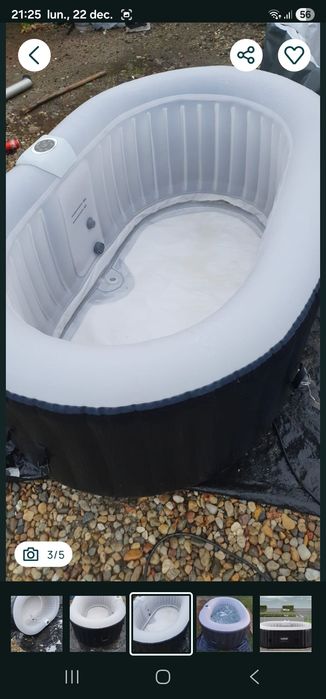 Jacuzzi oval cu încălzire şi bule pret 1200 lei dim 190/140

1 200 lei