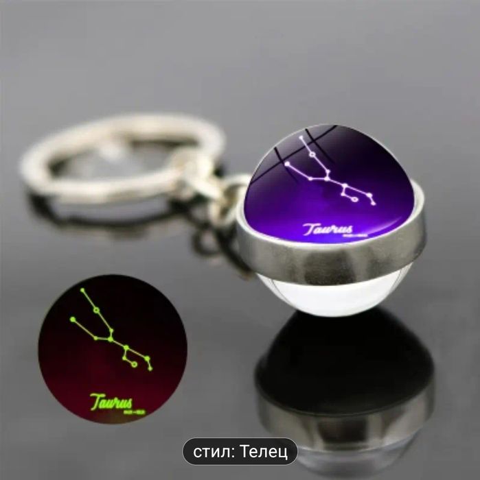 Ключодържател - зодиакален знак, светещ
