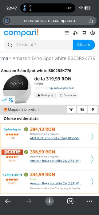 Amazon alexa echo spot alb boxa home assistant