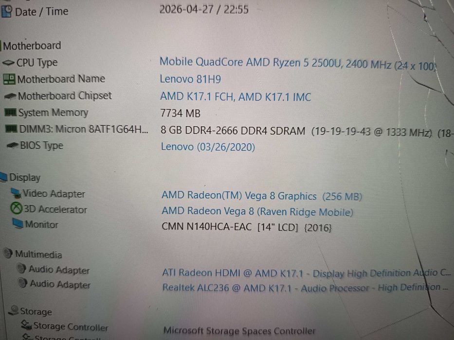 Kit upgrade, ssd M2  256gb nvme pcie  Intel + o placuta ddr4 de 8gb Micron