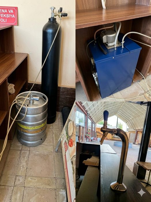 Pivo apparati sotiladigan  uglerod gaz balon, reductor, bonusiga bochk