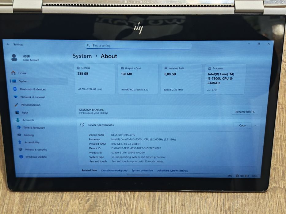 HP Elitebook x360 1030 G2-i5-7300U 8GB RAM 256 GB SSD
