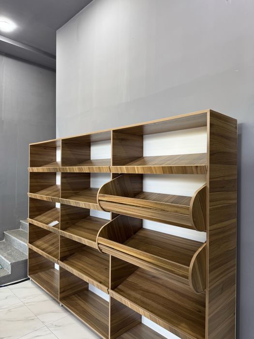 Buyurtma asosida | Do’kon uchun Mebel Vitrina, Stelaj va Polkalar