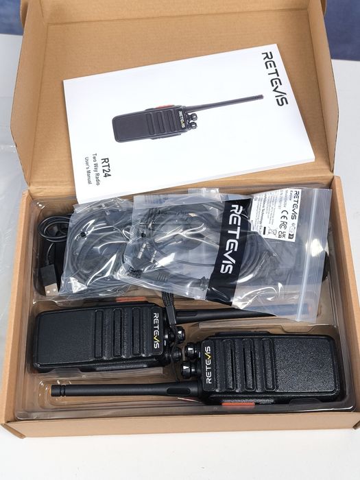 Set Retevis RT24 USB Echipament Comunicare Outdoor Walkie Talkie PMR446 NOU
