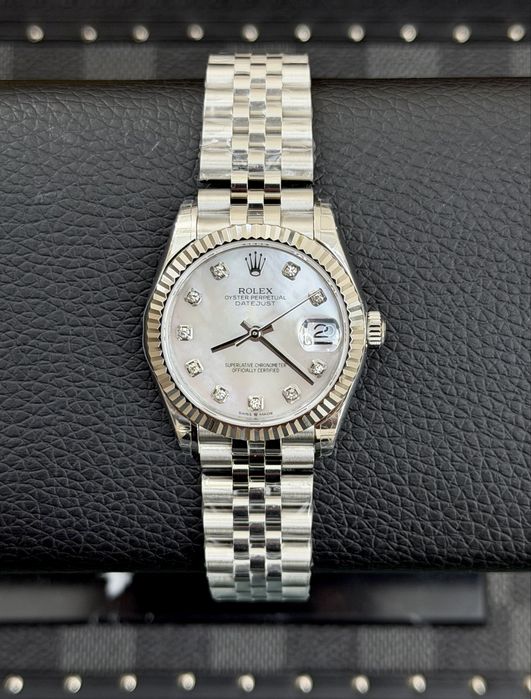 Rolex Date-Just Diamond 31 Mother of Pearl Dial
