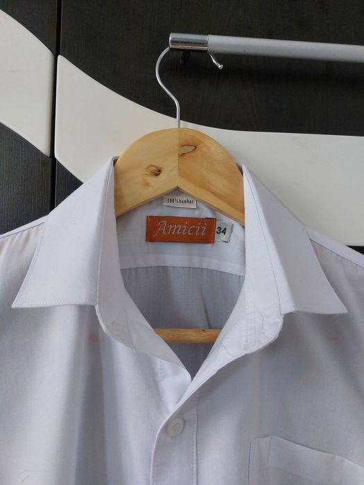 Cămașă copii, bumbac, albă