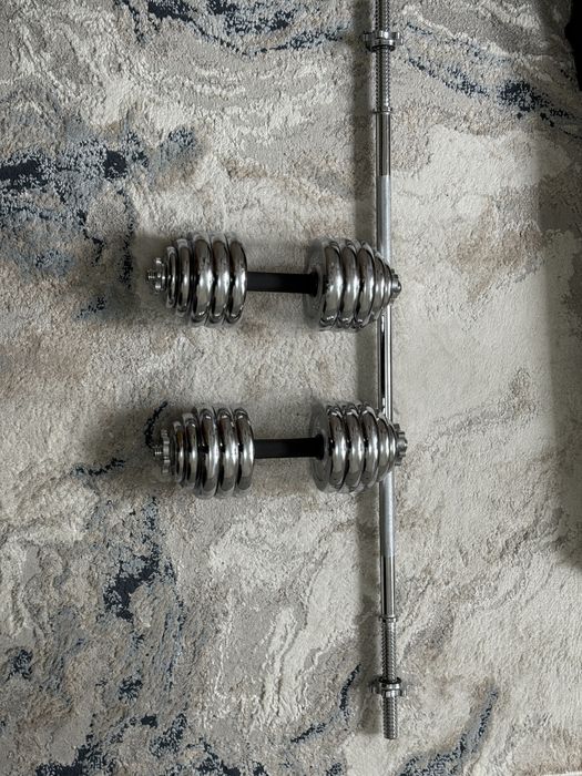 Продам гантели и штангу