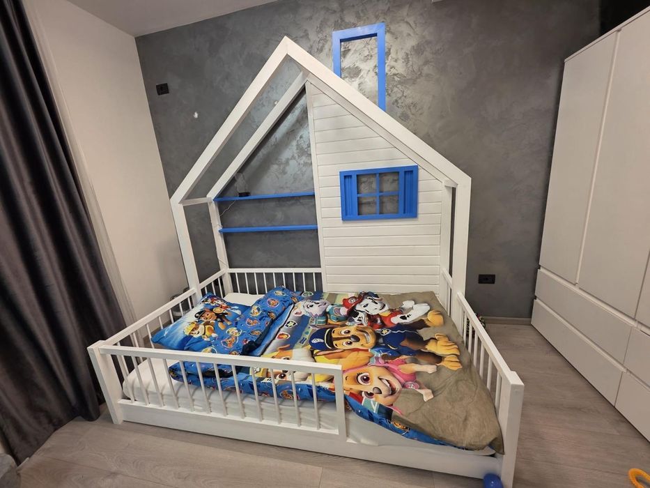 Pat Montessori copii din lemn masiv – la comandă | Livrare în toată ța