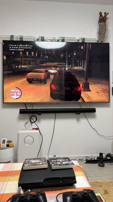 Joc Consola Ps3 Playstation Slim+GTA 4Jocuri+Controller Wireless-HDMI-
