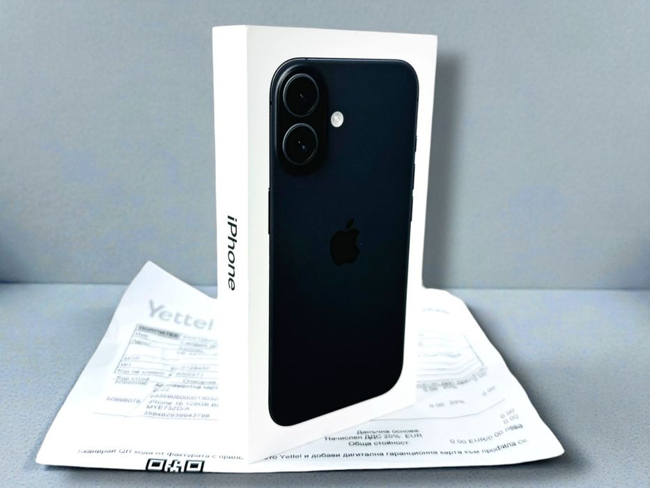 НОВ! Apple iPhone 16 128GB Black 3г. Гаранция!