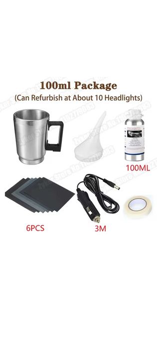 химическо полиране на фарове полимерна течност кристално чисти фарове