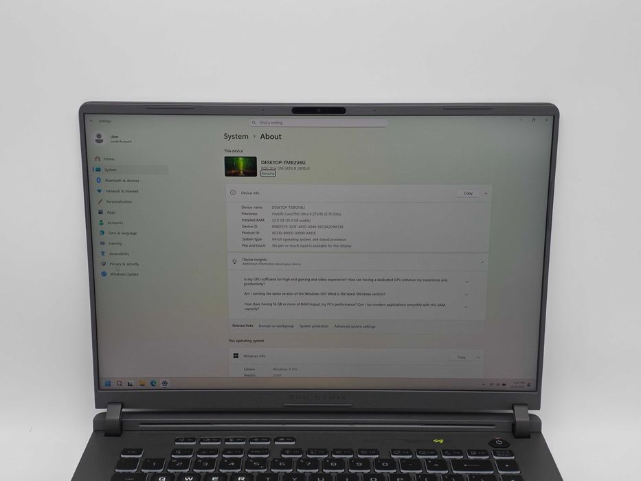 Laptop Gaming ASUS ROG Strix G16 Ultra 9 275HX 32GB SSD 2TB RTX 5070Ti