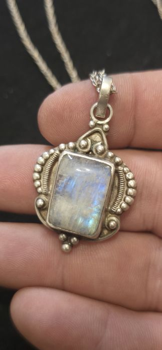 Lant si pandant argint piatra Lunii