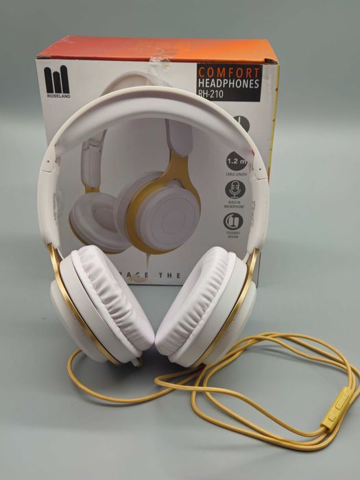Промо! ROSELAND RH-210 Comfort слушалки с микрофон,сгъваеми,3.5 мм