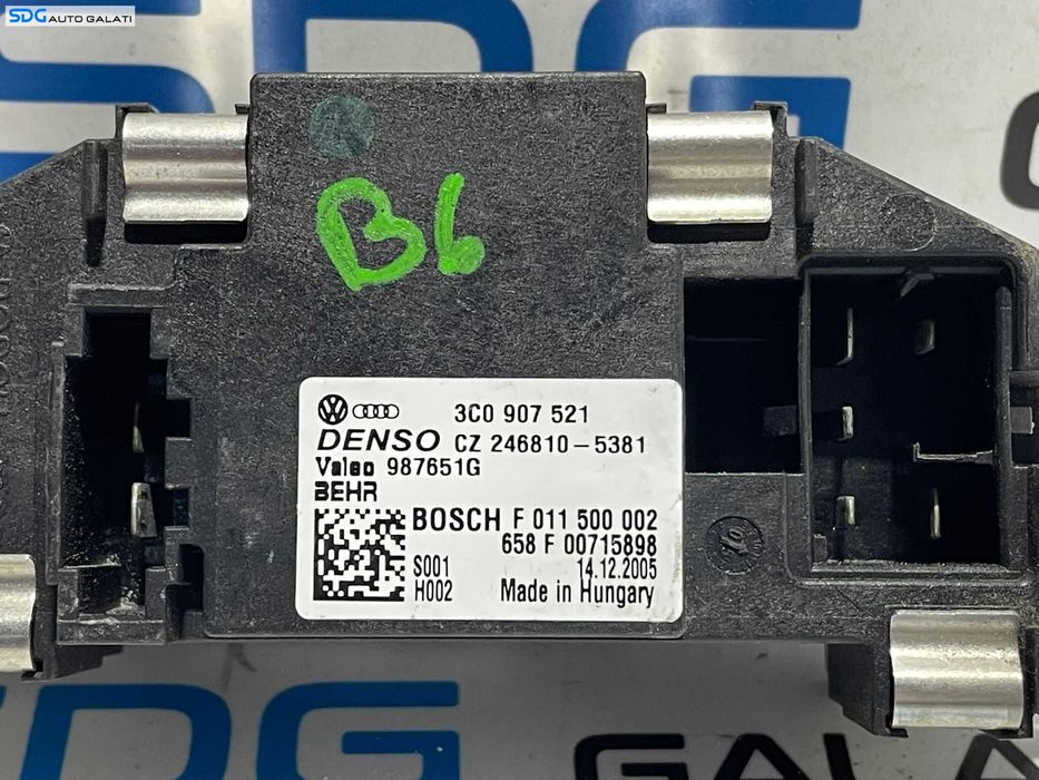Releu Rezistenta Motoras Aeroterma Volkswagen Golf PLUS 2008 - 2013 Cod 3C0907521 [L3457]