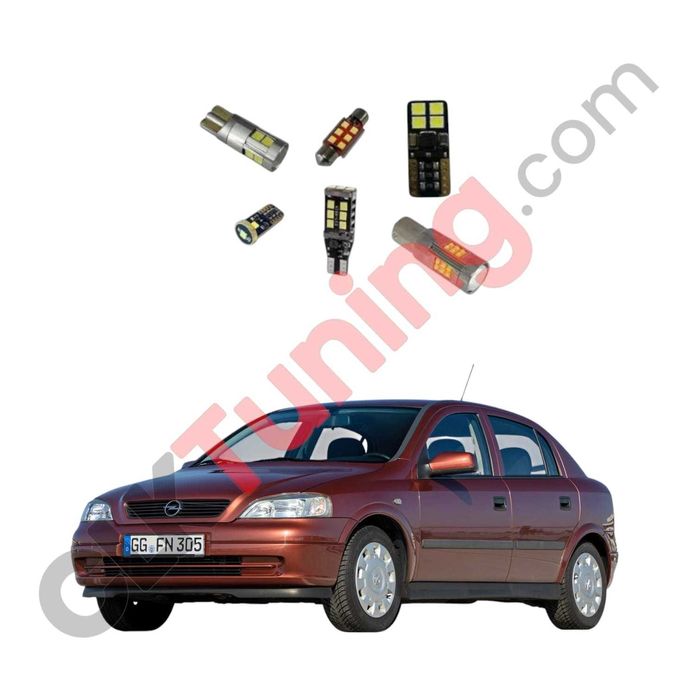 Pachet becuri led leduri pentru  interior Opel Astra G hatchback