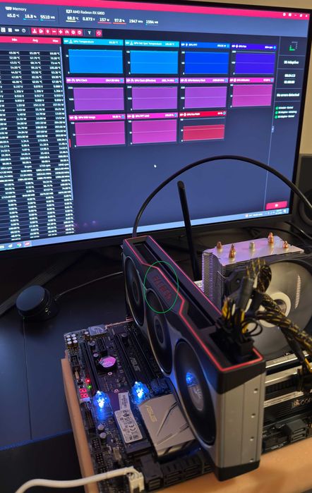 ТОП състояние Видео карта AMD Radeon RX 6800 16GB GDDR6 (пълен комплект)