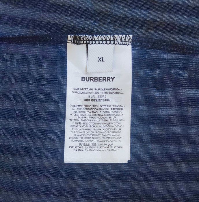 Tricou subțire Burberry Azure Blue