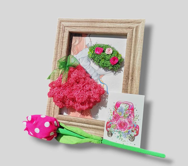 Дървото на живота с естествен скандинавски мъх, размер 30см