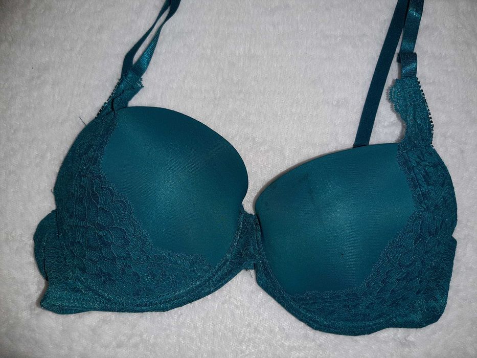 Sutien dantelat turcoaz push-up