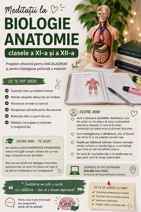 Meditatii anatomie biologie clasele a XI a si a XII a bac