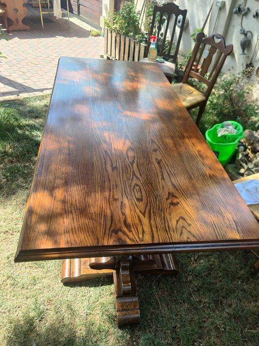 Masă veche 183 x 85 din lemn masiv de stejar