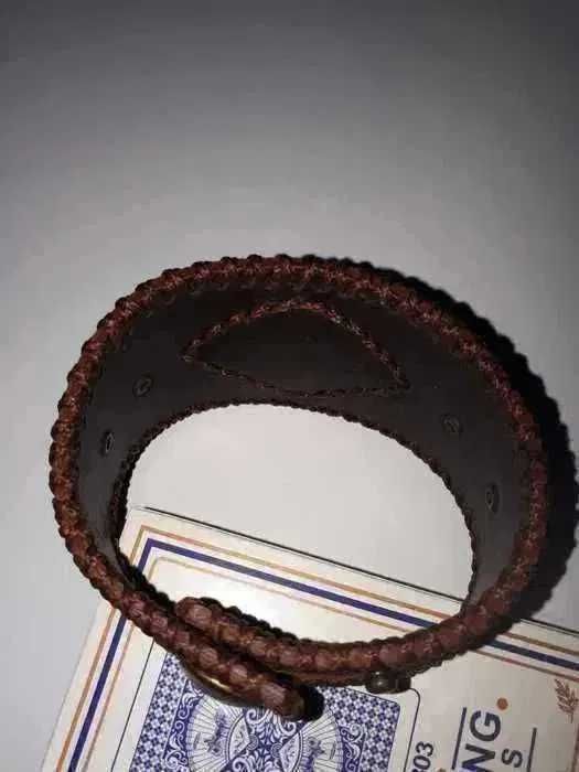 Bratara barbateasca model Rock fabricata din piele