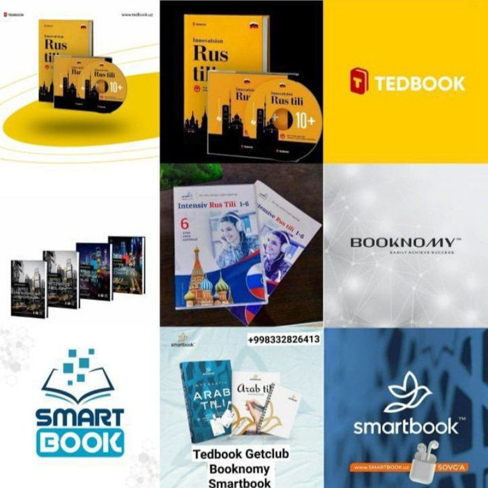 Tedbook smartbook booknomy getclub ingliz tili rus tili koreys arab