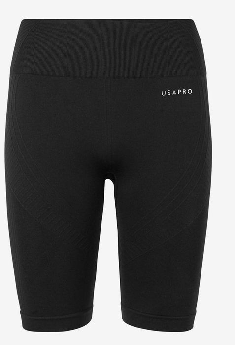 Дамски безшевни къси панталони USA Pro, 3 инча, черни, размер 6 (2X