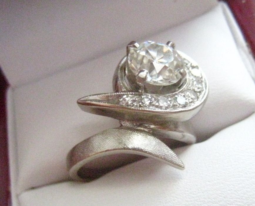 (FILMARE ) Inel 14k diamante si moissanit